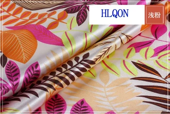HLQON listy tisk, saténové tkaniny, měkké, pohodlné tkaniny tkáně pro ženy, pláž, šaty, šátek, šaty, patchwork tkáně 150 cm šířka