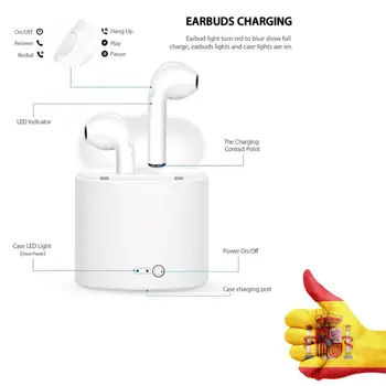 I7s TWS bezdrátový headset Bluetooth 5,0 sportovní sluchátka Sluchátka s mic pro Xiaomi, Samsung, Huawei, LG