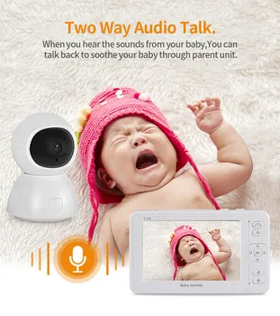 INQMEGA Noční Vidění Baby Monitor Baby Video Kamera 5 palcový 1 Obrazovka Kamera 1080P Bezpečnostní Chůva Fotoaparát