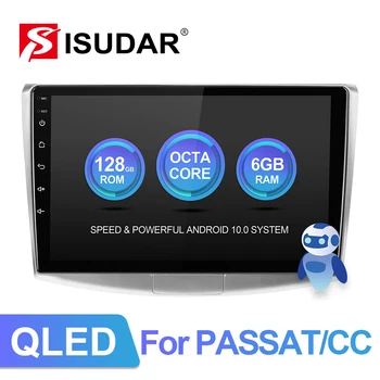 ISUDAR V72 QLED Android 10 autorádio Pro VW/Volkswagen/Passat B6 B7 Auto Multimediální RAM 6GB CANBUS 4G Kamera DSP GPS DVR ne 2din