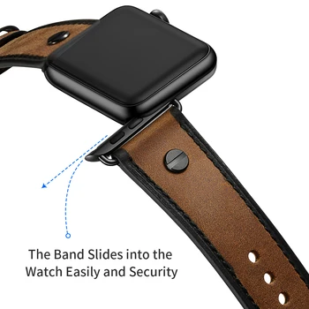 Kožený popruh pro Apple watch band 44 mm 40 mm iWatch kapela 42mm 38mm Stupeň watchband náramek pro Apple watch 5 4 3 38 42 44 mm