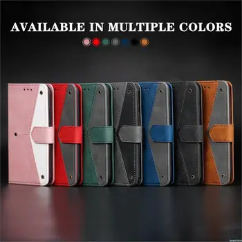Kůže Telefon Pouzdro Pro iPhone 12 Pro Maxi Wallet Card Slot Taška 11 Pro Max X XS XR 7 8 Plus Anti-drop shell Vícebarevná šití
