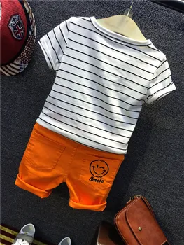 Letní Baby Boy Oblečení Sety Baby Bavlněné T-košile Topy + Kalhoty 2KS Oblečení Tepláky Batole Oblečení dětský Set