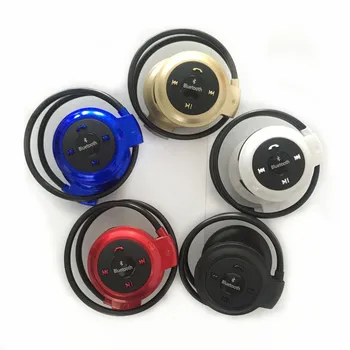 Mini 503 Bluetooth Sluchátka Handsfree MP3 Přehrávač, Bezdrátový Stereo Headset Sport Podpora TF Karet FM Čelenka Sluchátka
