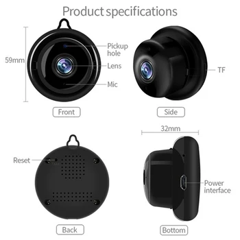 Mini ip wifi Video Studio Camera Bezdrátové Vzdálené Sledování Kamery pro Domácí Kancelář, Obchod, Bezpečnost Fotografické Příslušenství