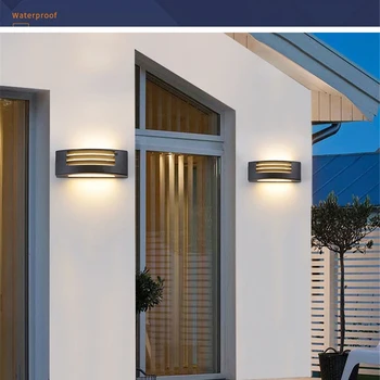 Moderní venkovní vodotěsné nástěnné světlo jednoduché hliníkové slitiny LED nástěnné lampy E27 dvůr, uličky, verandu, obývací pokoj nástěnné svítidla