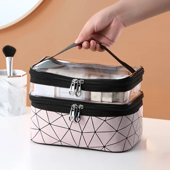 Multifunkční Cestovní Jasnou Make-Up Bag Módní Diamant Kosmetická Taška Toaletní Potřeby Organizátor Vodotěsné Ženy Úložiště Tvoří Případy