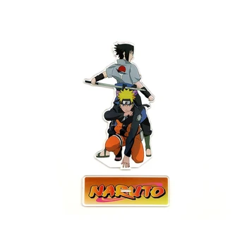 Naruto a Sasuke pár akryl stojan obrázek model držáku desky dort topper anime Japonské super