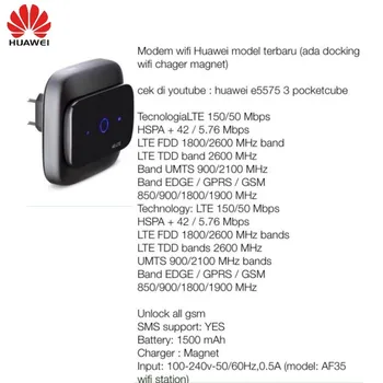 Nové Příjezdu Původní Odemknout 150Mbps HUAWEI E5575 Přenosný 4G LTE Modem, WiFi Router PK E5577 E5372