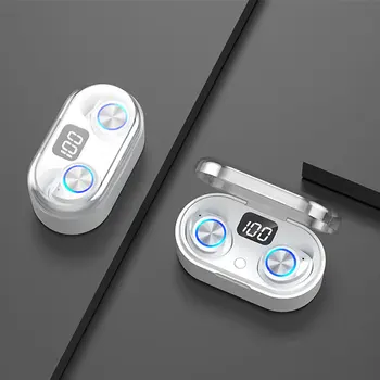 Nové TW80 Bezdrátová Sluchátka Bluetooth 5.0 Sluchátka Bass hi-fi Steroe Sluchátka TWS Mini Sluchátka S Mic + LED indikace Nabíjení