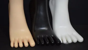 Nový 1 Pc Ženské Manekýn Nohy Plastový Stojan Mid Hedvábí Ponožky Figuríny Část Nohou Pěti Otevřenými Prsty Nohou, Bílá Barva