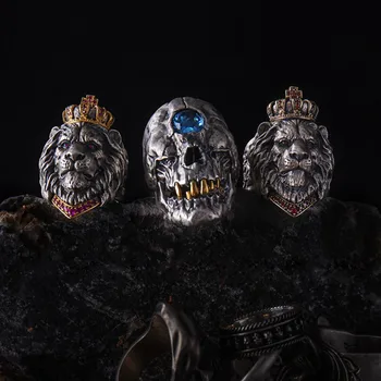 Novým Králem Zvířat Lev Prsten Pro Muže Mužské Gothic Punk šperky Velké Velikosti 2020 Módní prsten Retro temperament šperky Nové Horké Produkty