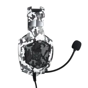 ONIKUMA Počítač, Stereo Gaming Headset Kamufláž Sluchátka Gaming Headset Cool LED Světlo s Mikrofonem