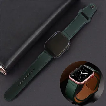 Originální kožené smyčky Hodinky popruh pro apple watch band 5 4 44 mm 40 mm watchband pro iwatch 3/2/1 38 mm 40 mm Chytrý náramek Nahradit