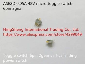 Originální nové ASE2D 0.05 48V mikro přepínač 6pin 2gear vertikální posuvný vypínač