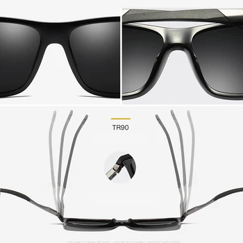 Pro Acme Muži Polarizované sluneční Brýle Jízdy Mužské Sluneční Brýle Unikátní Chrám TR90 Čtvercový Rám Brýle UV400 Ochranu PA1133