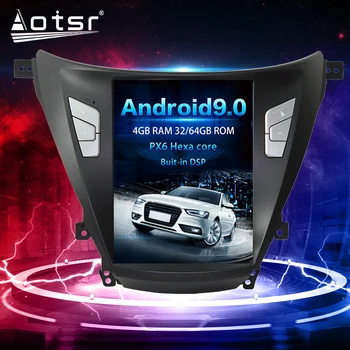 Pro Hyundai Elantra Android Radio magnetofon 2012 - 2016 Auto Multimediální Přehrávač, Stereo hlavy jednotka PX6 Tesla Audio Navi 2din Ne