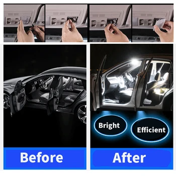 Pro Lincoln MKX 2007-2009 Bílé LED Vnitřní osvětlení Kit auto příslušenství Canbus bez Chyb Světlo na Čtení Map Dome Licence Lampa