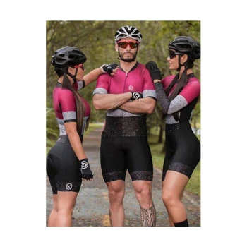 Pár cyklistické oblečení krátký Rukáv cyklistika Triatlon oblek Cyklistické oblečení Skinsuit set Maillot Ropa Ciclismo dívky kombinéza set