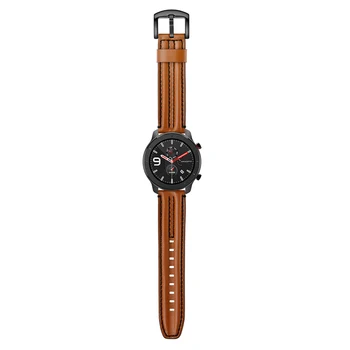 Pásek na hodinky Kapela Pro Huami Amazfit GTR Lite 47mm Pravé Kůže Popruh pro Amazfit Stratos 3 2 Hodinky náramek náramek