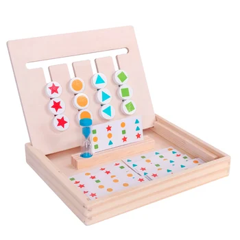 Předškolní Dřevěné Montessori Hračky, Barva, Geometrický Tvar Odpovídající Učební Pomůcky Baby Early Learning Vzdělávací Hračky Pro Děti