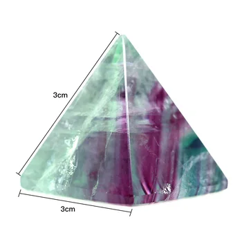 Přírodní Fluorit Křišťál Pyramida Quartz Čakra Pyramida Kámen Sada Crystal Léčení Čaker Nastavit Domácí Výzdoba Řemesla Klenot Kámen