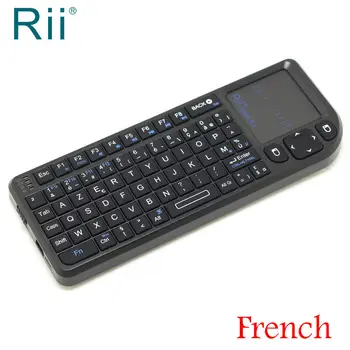 Původní Rii Mini X1 francouzština(Azerty) Mini 2.4 GHz Bezdrátová Klávesnice Vzduchu Myš s Touchpadem pro Android TV Box/Mini PC/Notebooku
