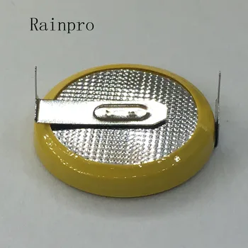 Rainpro 10PCS/LOT LIR2032 2032 3.6 V knoflíková baterie dobíjecí lithium baterie s pájecí nohy