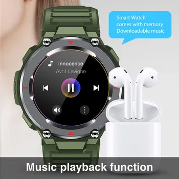 S-25 Chytré Hodinky Muži Volání Bluetooth Music Play Vodotěsné Multi-Režim Sport Venkovní Smartwatch pro Android, IOS Slyšet tepu