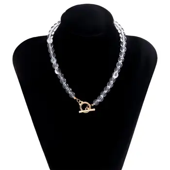 Salircon Kpop Transparentní Chtěl Řetěz Náhrdelník pro Ženy Goth Estetické Kouzlo náhrdelník Náhrdelník Módní Šperky Dárkové 2021 Trend