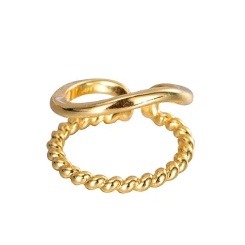SIPENGJEL Módní Zlaté Stříbrné Barvy Punk Kroužky Geometrické Prst Otevřené Kroužky Pro Ženy Zásnubní Šperky