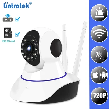 Sledování IP Kamera WiFi HD 720P Wi-fi Mini Kamery CCTV Bezdrátové Domácí Bezpečnostní Baby Monitor Kamera s 16G SD Kartu LINTRATEK 44