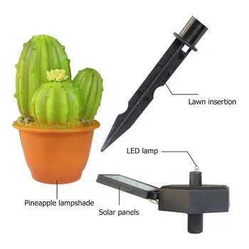 Solární LED Trávník Lampa Zručný Výrobu Vynikající Kvalitu Kaktus Tvar Špice Světla pro Venkovní Zahrady Dvoře Pozemní Svítidlo