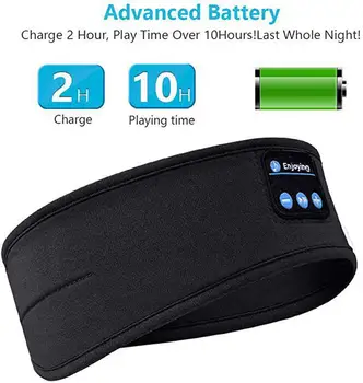 Spánek Sluchátka Bezdrátová Bluetooth Čelenku Vestavěný 2 Ultra-Tenké Reproduktory Mic Ultra-Měkké Omyvatelné Sport, Hudební Headset Sluchátka