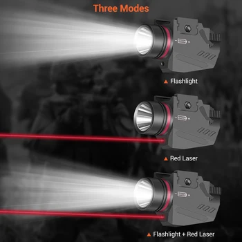 Taktická LED Zbraň, Zbraň Světlo Svítilna Red Dot Laser Sight Vojenské Airsoft pistole Pistole Světlo pro 20mm Rail Mini pistole Pistole