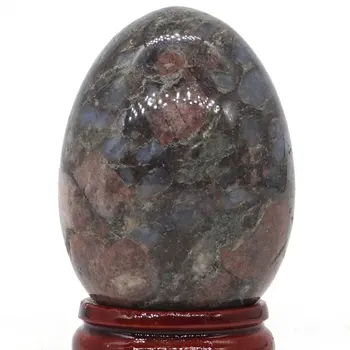 Texas Llanite Modrý Opál Koule, Vejce Léčení Reiki Řemesla Masáže Prstem Cvičení Feifanstyle přírodního kamene minerály 35x48MM
