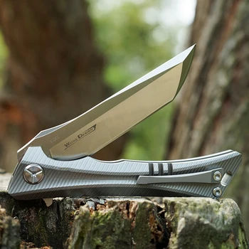TWOSUN nože m390 blade skládací nůž Kapesní Nůž camping lovecký nůž venkovní přežití nástroj EDC TC4 Titanové Rychle Otevřít TS59