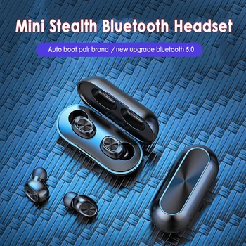 TWS Bluetooth 5.0 Sluchátka Bezdrátová Sluchátka 9D Vodotěsné Stereo Sportovní Sluchátka Sluchátka S Mikrofonem, Dotykové Ovládání