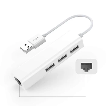 USB Hub Splitter s RJ45 LAN Adaptér Notebooku Ethernet Dock Network Extender pro PC