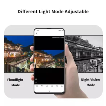 Venkovní Lampa S Kamerou 1080P WiFi IP Bezpečnostní Kamera/ Zeď Bezdrátový Vodotěsný Reflektor Kamera s Nočním Viděním obousměrné Audio
