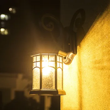 Venkovní populární retro nástěnné svítidlo villa chodby obytné verandě dekorativní podprsenku vodotěsné vesnice, venkovní osvětlení nádvoří