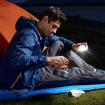 Vodotěsný Přenosný USB Dobíjecí Camping LED Světlo Venkovní Mini Stany Světlo, Nouzové světlo pro Mobilní Telefon Nabíjecí s Magnetem
