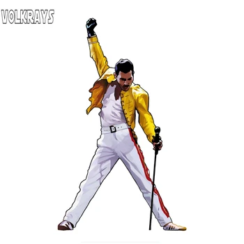 Volkrays Barevné Auto Samolepka Freddie Mercury Vinyl Obtisk Okno Auta Nálepka na Zeď Bohemian Rhapsody Královna,18 cm*12 cm
