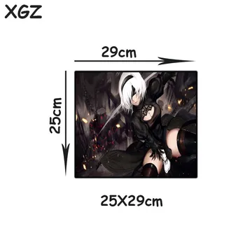 XGZ Vlastní Anime NieR: Automata Velké Mouse Pad Černá Precision Lock Edge Počítačový Stůl Mat Rychlost Non-Slip pro Dota Hráč Csgo