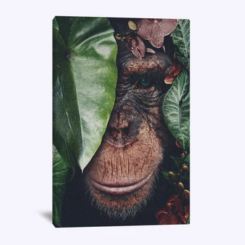 Šimpanz anima Plátno Wall Art Dekorace plakát tisků pro obývací pokoj Domácí dekor Obraz