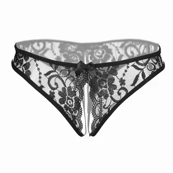 Ženy Sexy G String Krajky díry Otevřít Split Mesh Tanga tangas Kalhotky Šortky spodní Prádlo spodní Prádlo Kalhotky 2019